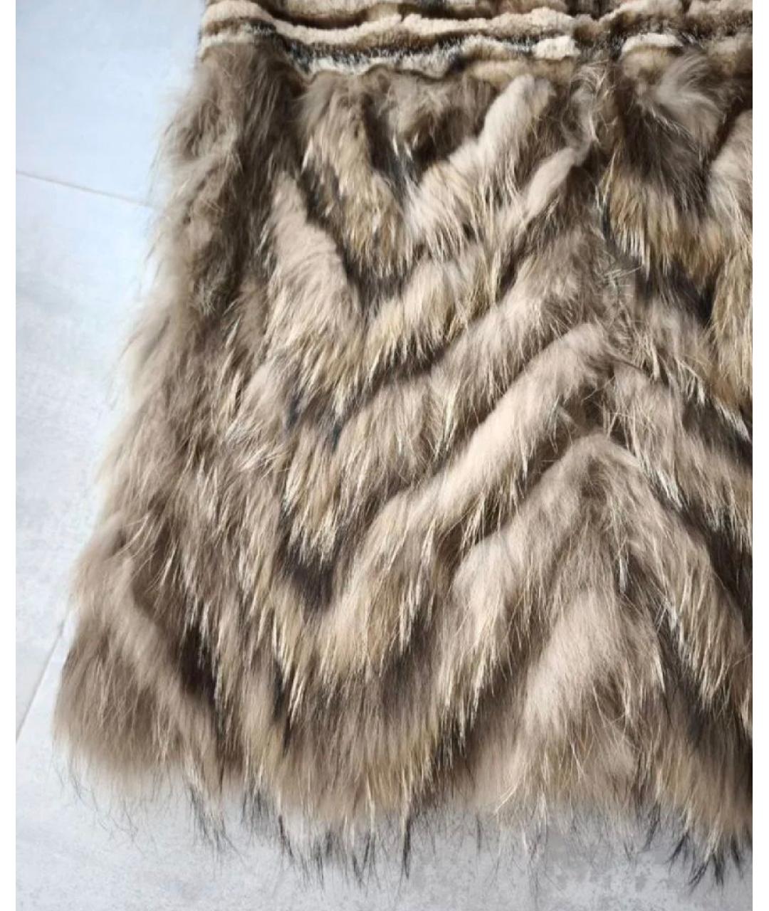 GIAMBATTISTA VALLI Бежевый меховой жилет, фото 4