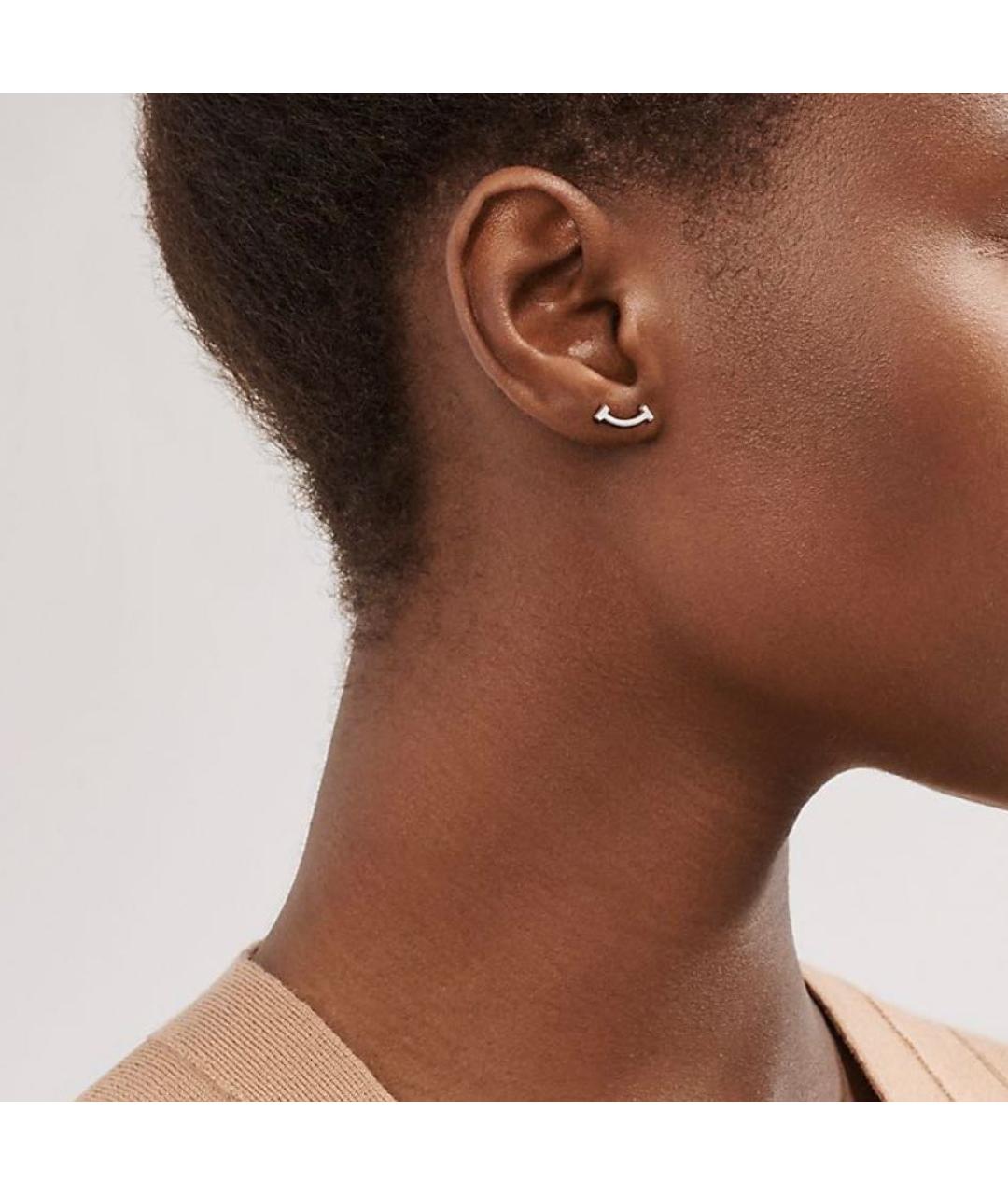 TIFFANY&CO Серебряные серьги из белого золота, фото 7