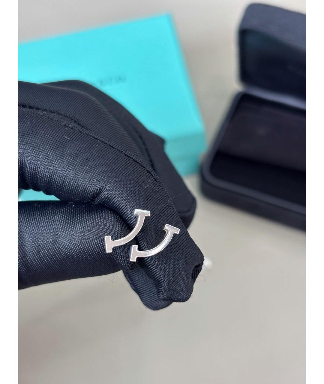 TIFFANY&CO Серебряные серьги из белого золота, фото 5