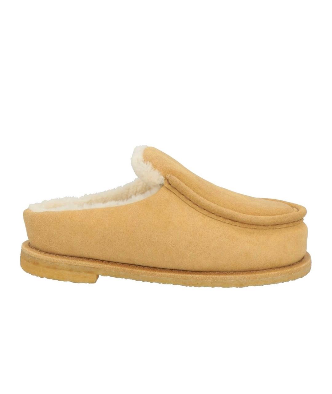 J.W.ANDERSON Бежевые замшевые мюли, фото 9