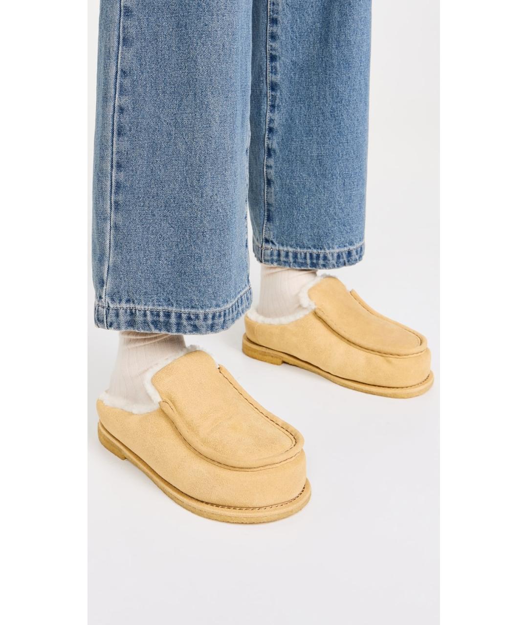 J.W.ANDERSON Бежевые замшевые мюли, фото 4
