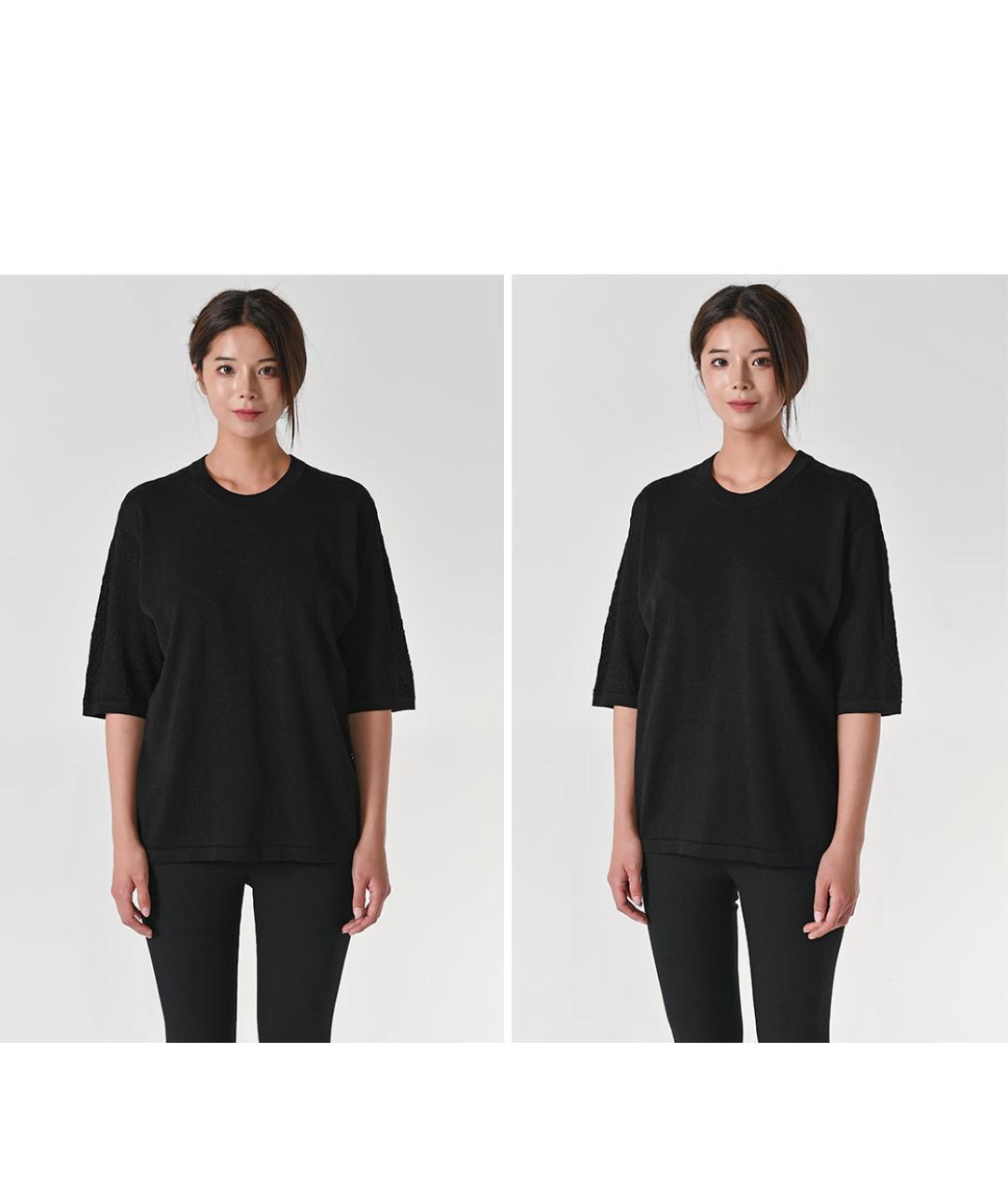 STONE ISLAND Черная хлопковая футболка, фото 8