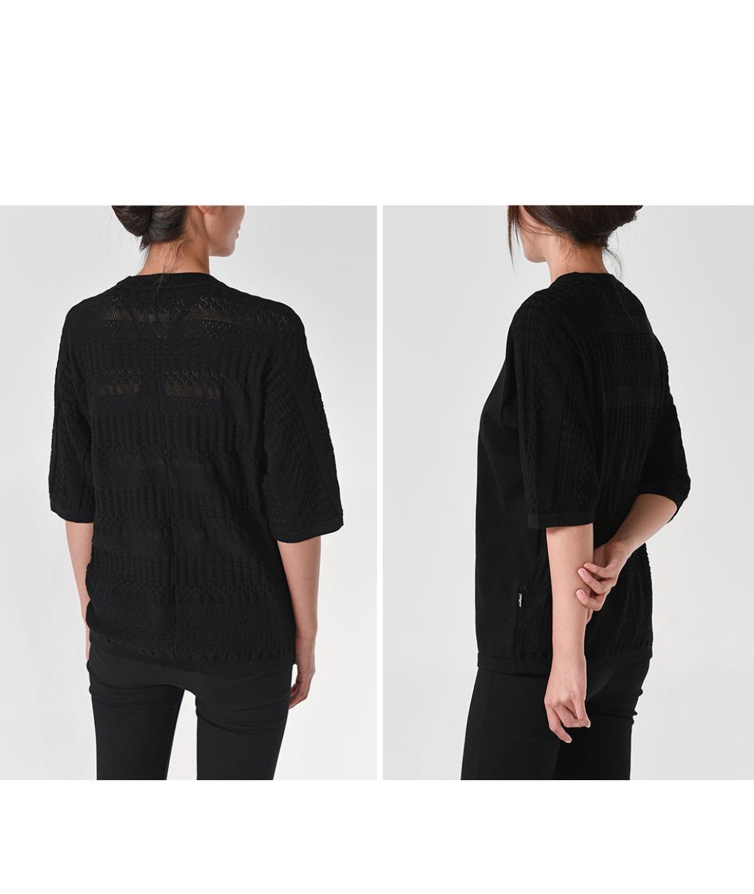 STONE ISLAND Черная хлопковая футболка, фото 9