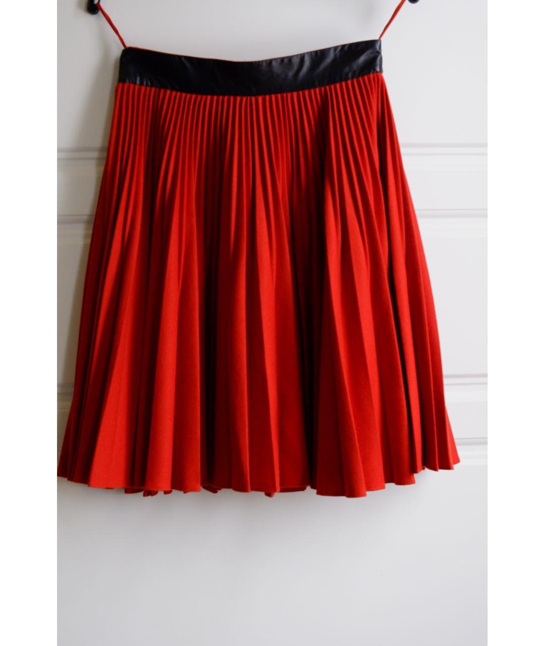 GUCCI Красная шерстяная юбка миди, фото 7