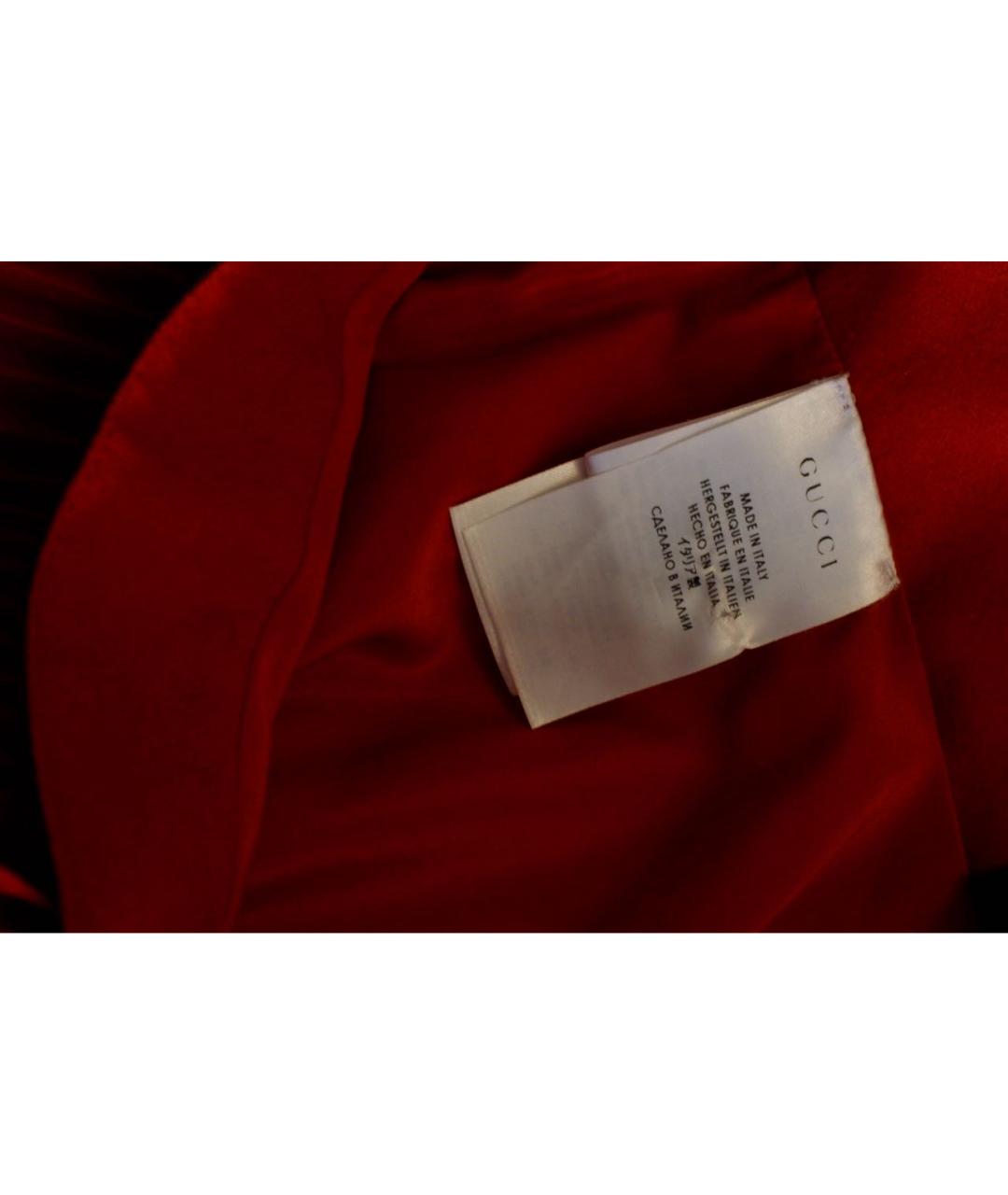 GUCCI Красная шерстяная юбка миди, фото 5