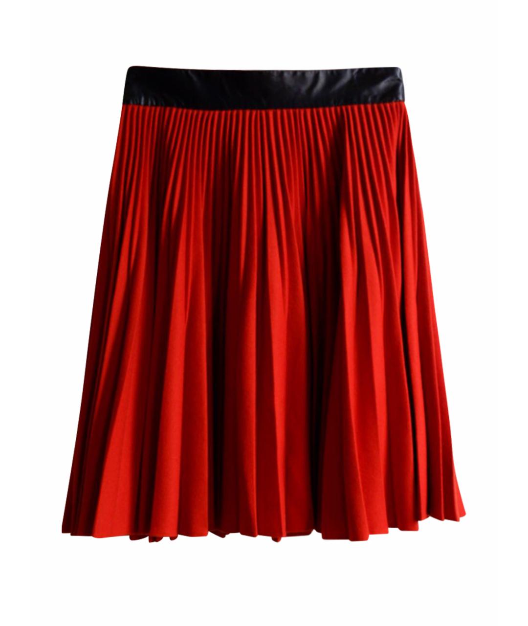 GUCCI Красная шерстяная юбка миди, фото 1