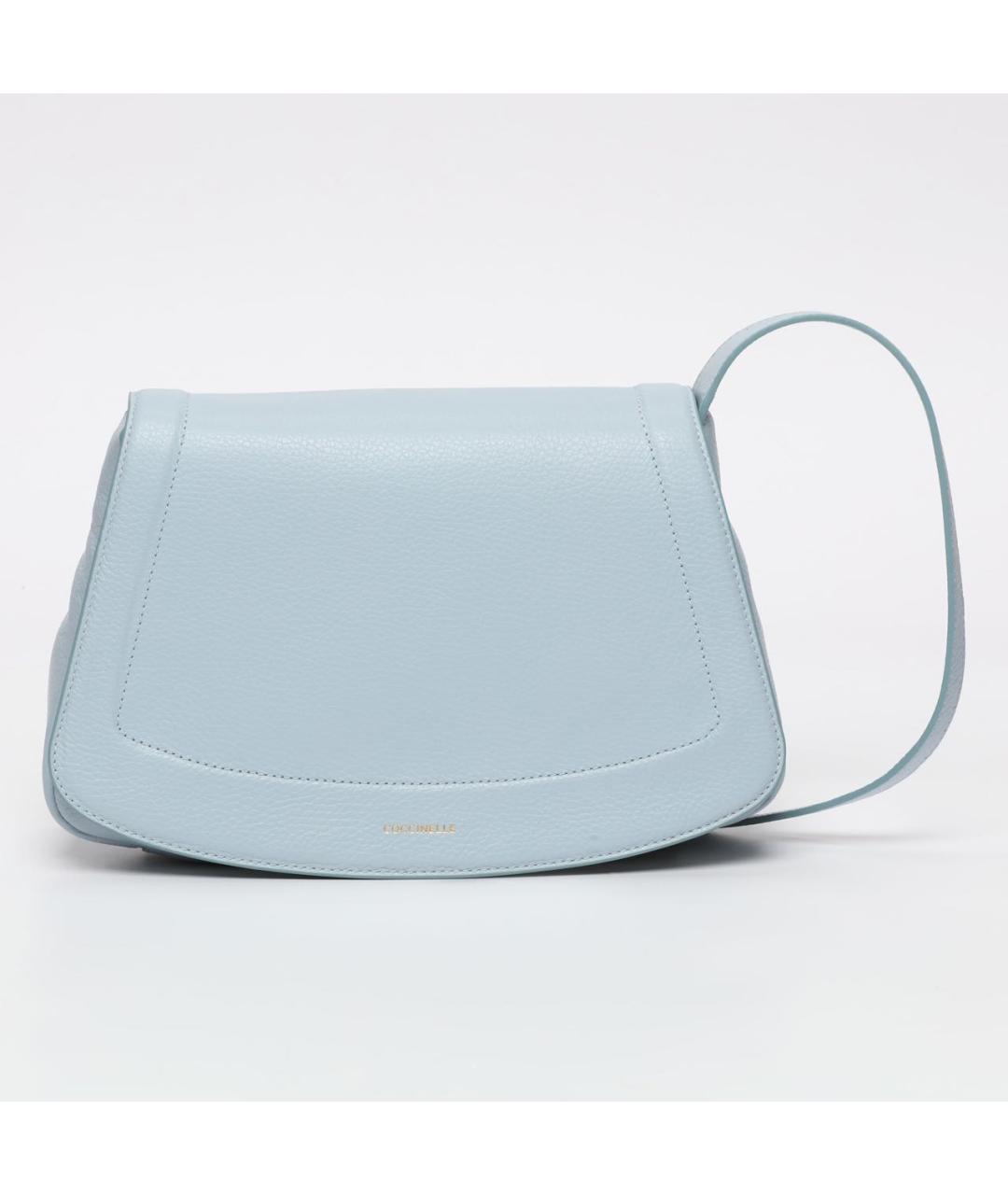 COCCINELLE Голубая кожаная сумка через плечо, фото 5