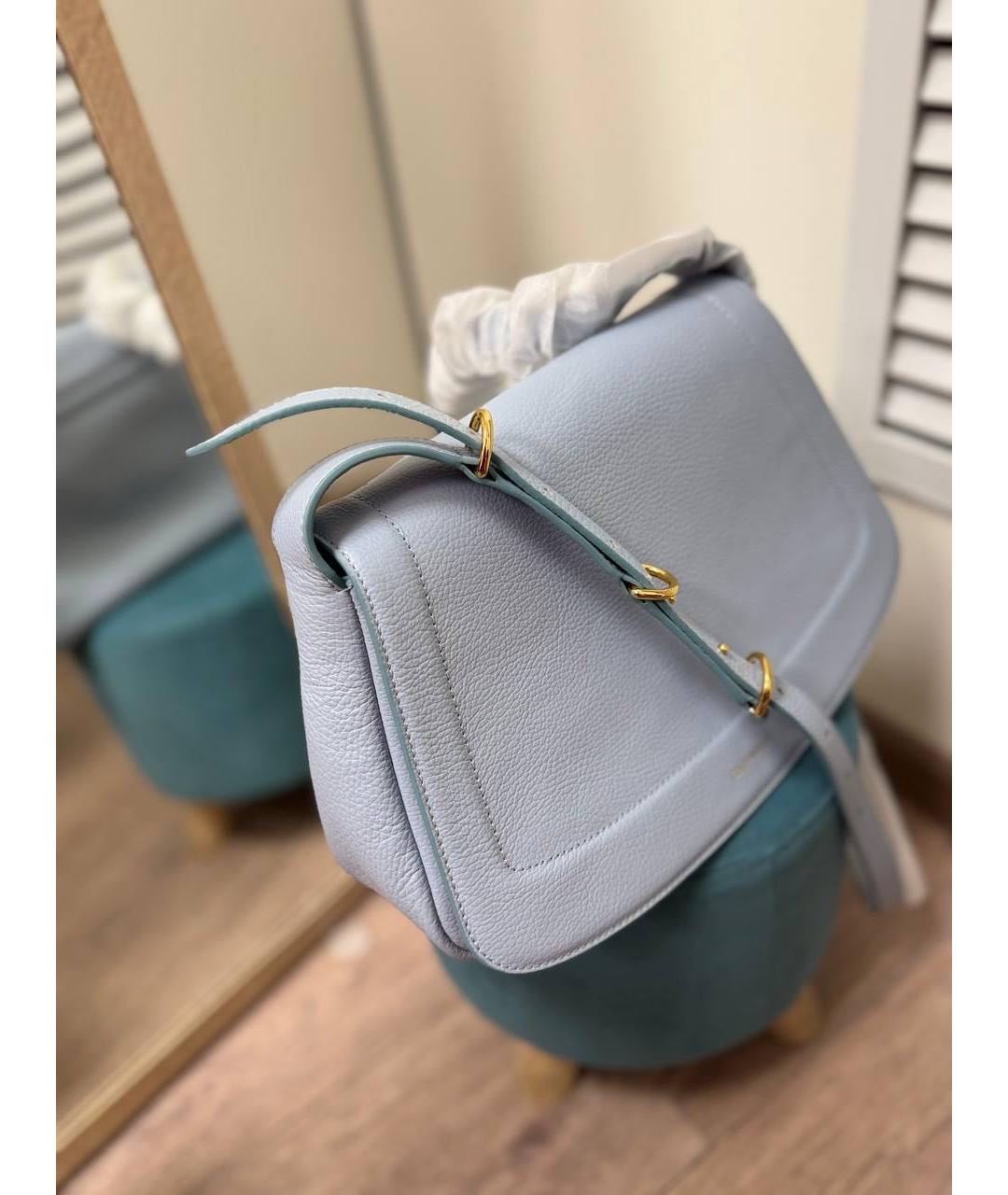 COCCINELLE Голубая кожаная сумка через плечо, фото 2