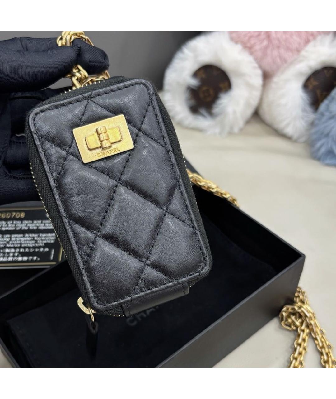 CHANEL Черная кожаная сумка через плечо, фото 2