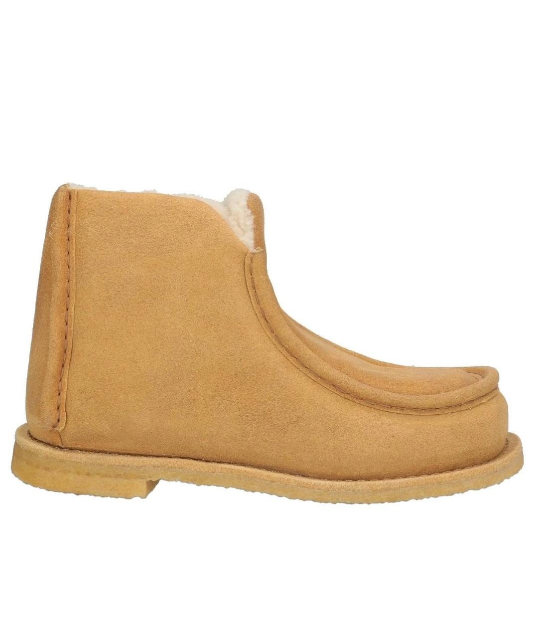 J.W.ANDERSON Бежевые замшевые ботинки, фото 4