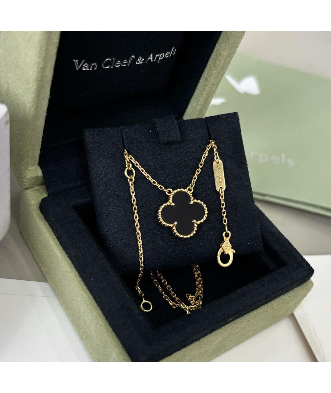 VAN CLEEF & ARPELS Черное колье из желтого золота, фото 2