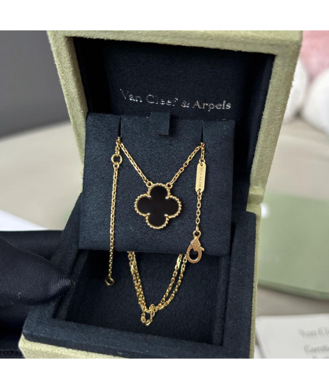 VAN CLEEF & ARPELS Черное колье из желтого золота, фото 3