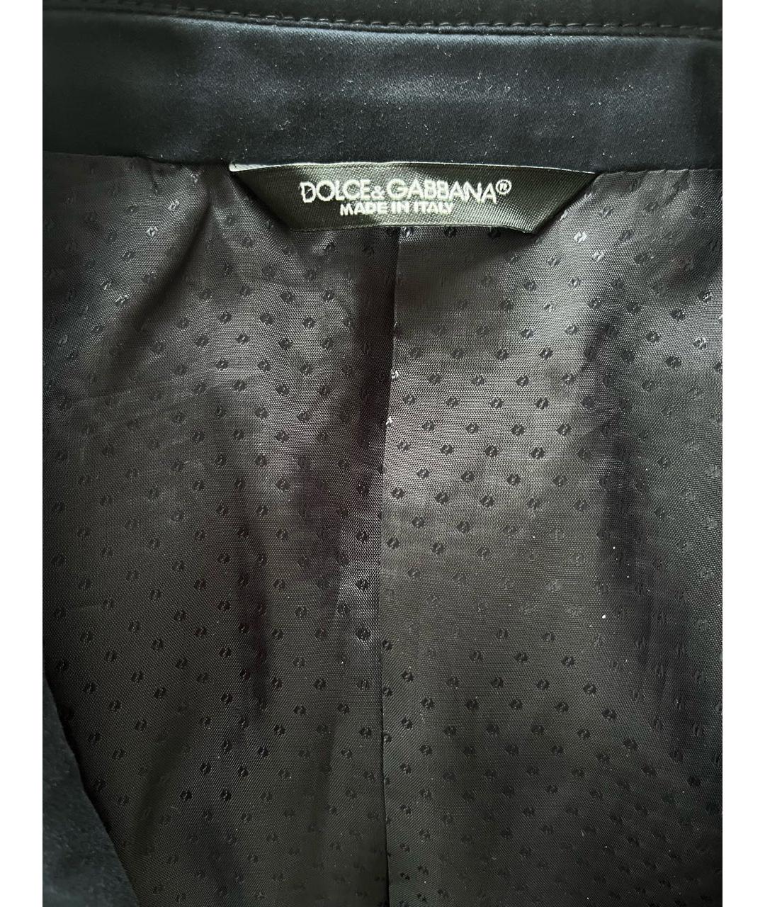 DOLCE&GABBANA Темно-синий хлопковый пиджак, фото 3