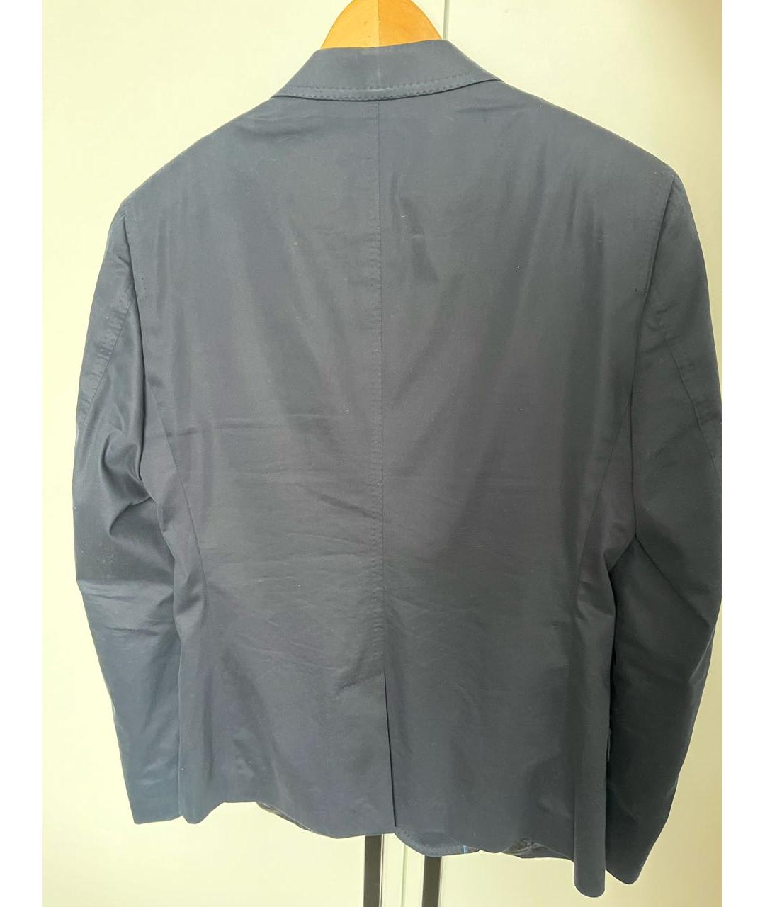 DOLCE&GABBANA Темно-синий хлопковый пиджак, фото 2