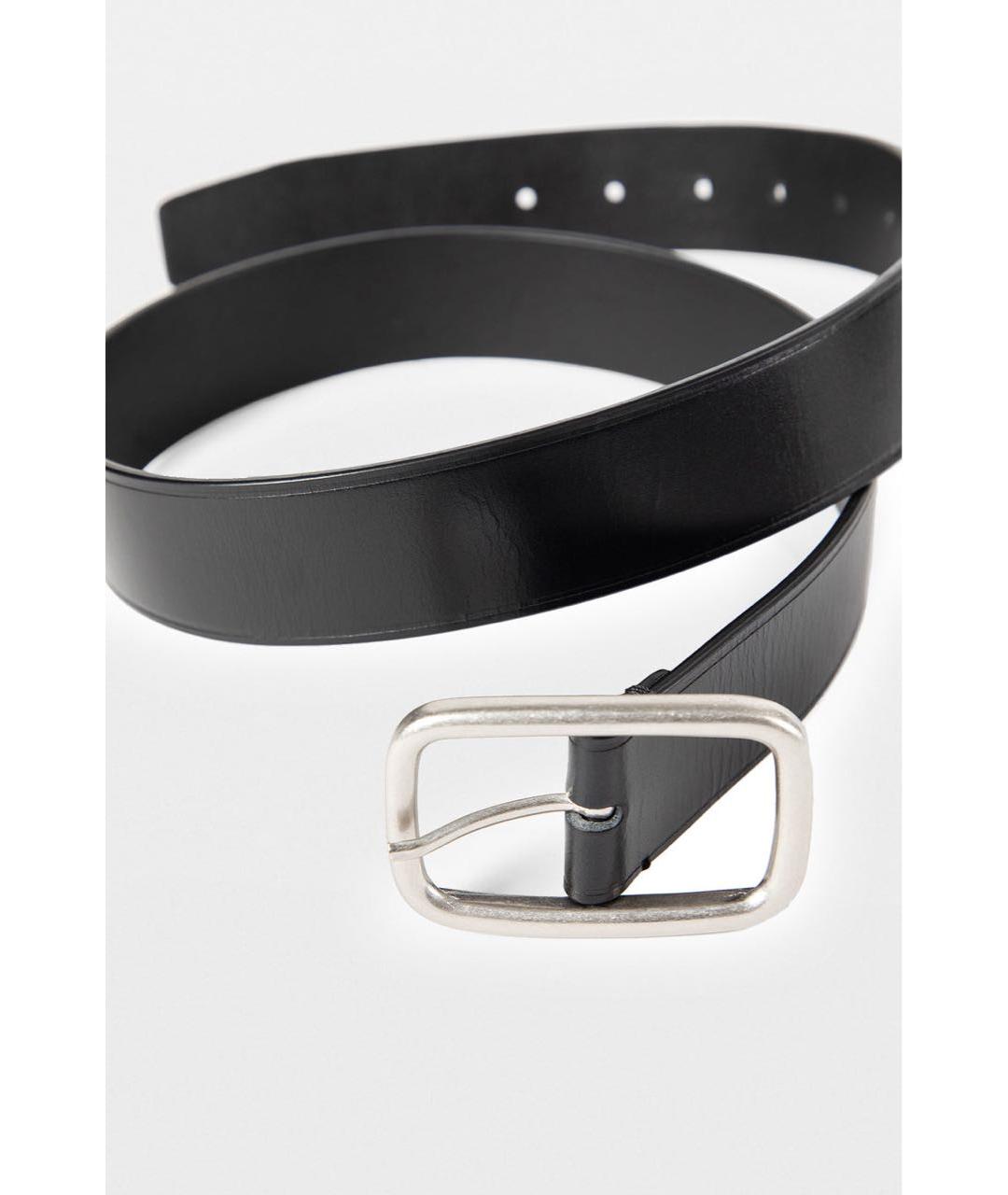 ANN DEMEULEMEESTER Черный кожаный ремень, фото 3