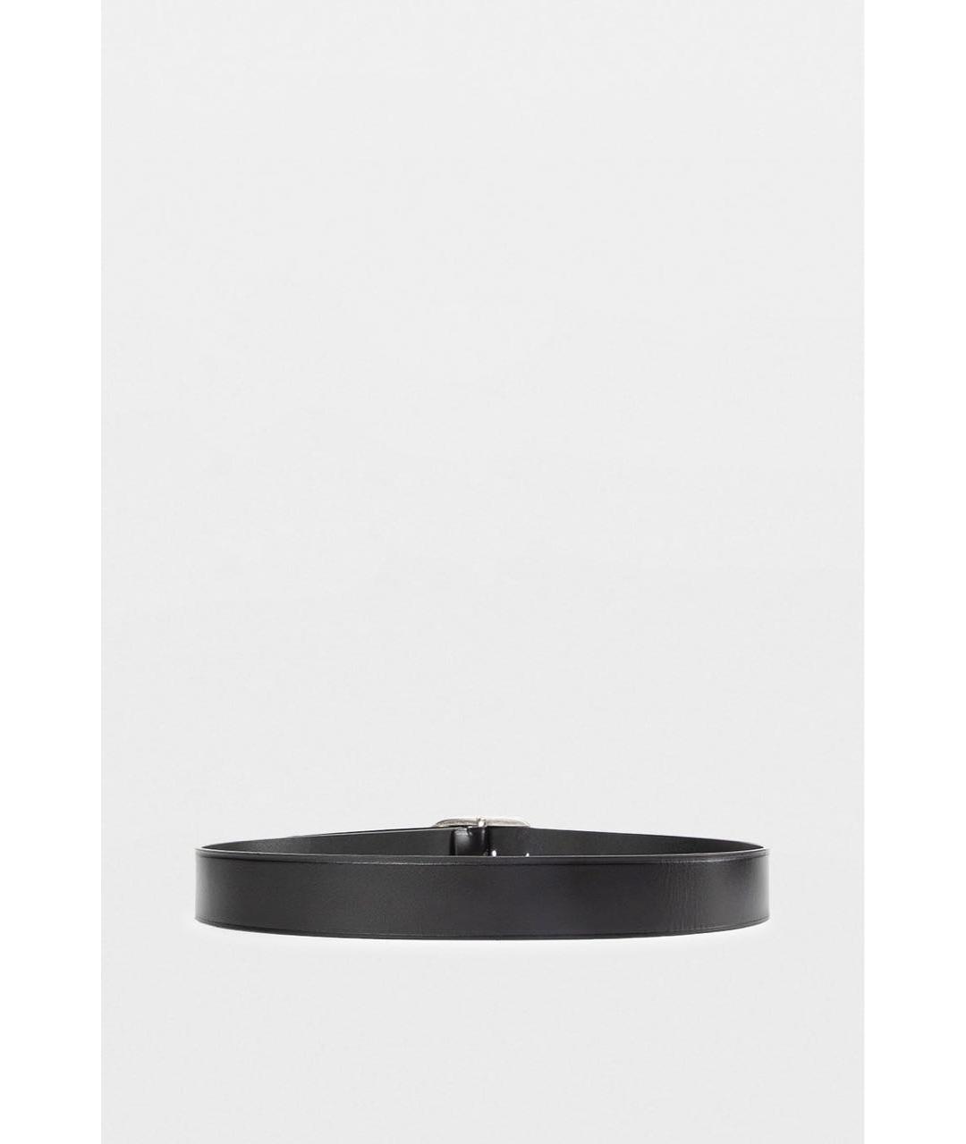 ANN DEMEULEMEESTER Черный кожаный ремень, фото 2