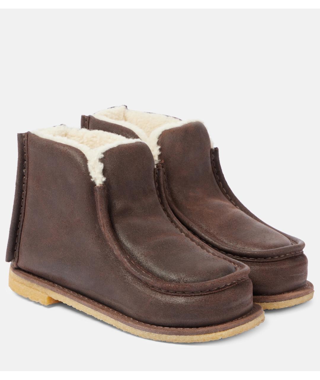 J.W.ANDERSON Коричневые замшевые ботинки, фото 4