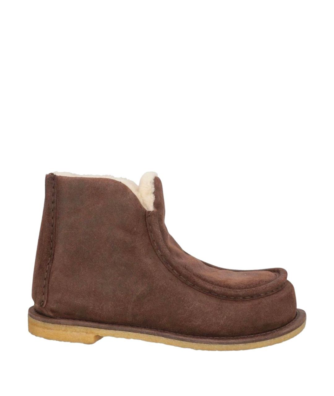 J.W.ANDERSON Коричневые замшевые ботинки, фото 1