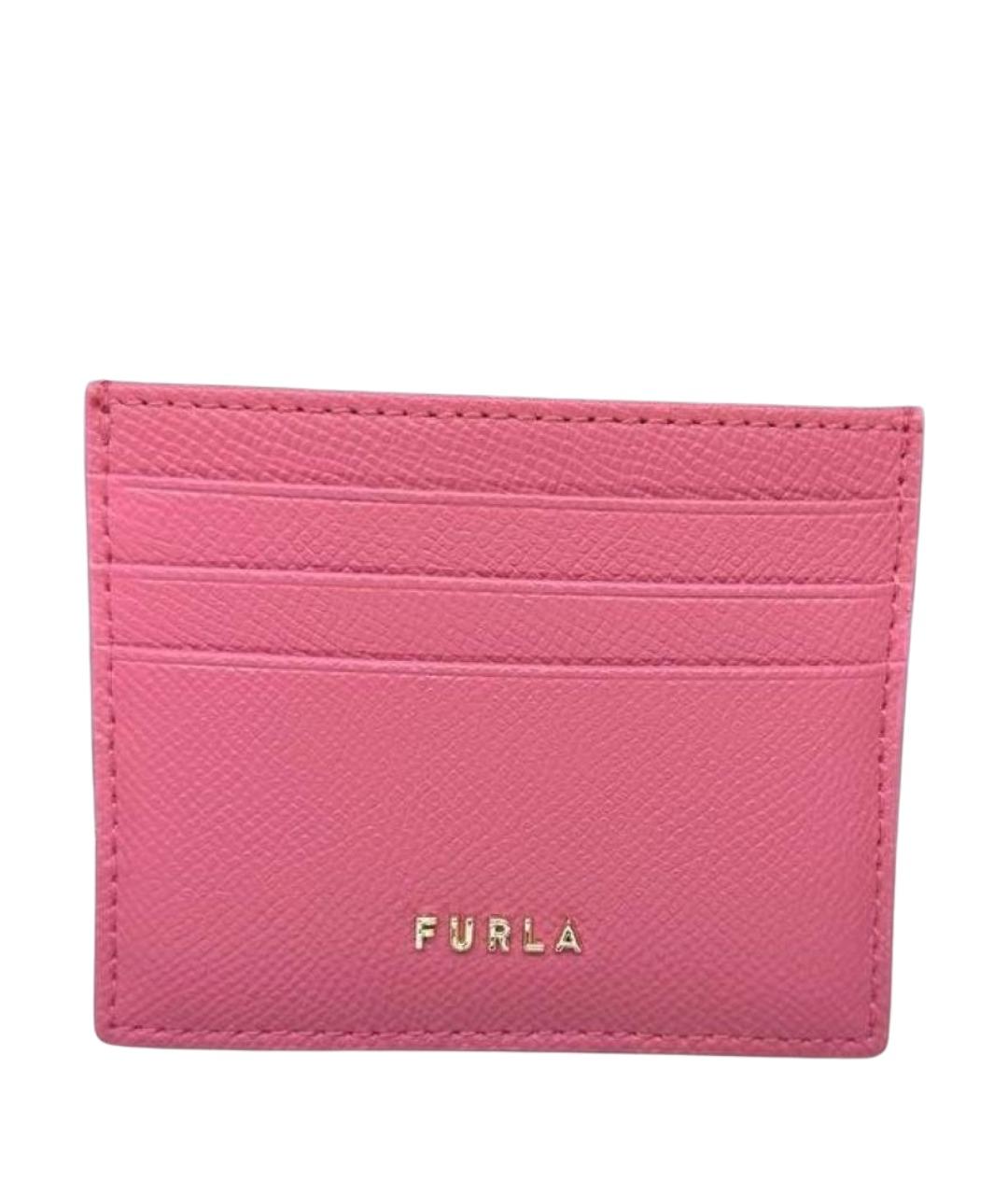 FURLA Розовый кожаный кардхолдер, фото 1