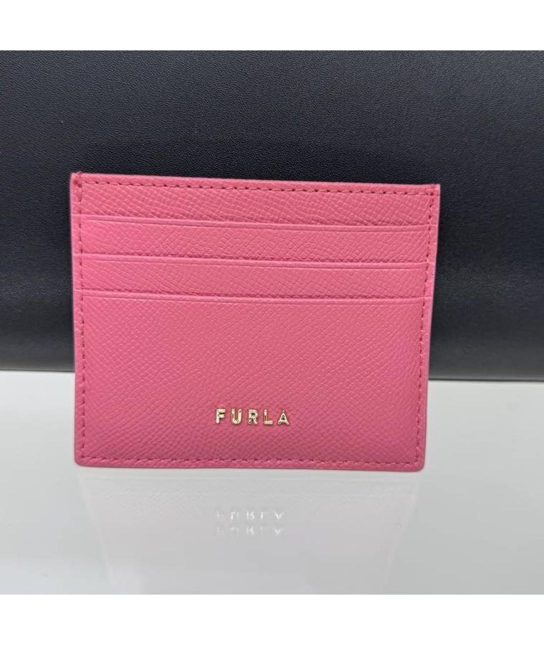 FURLA Розовый кожаный кардхолдер, фото 4