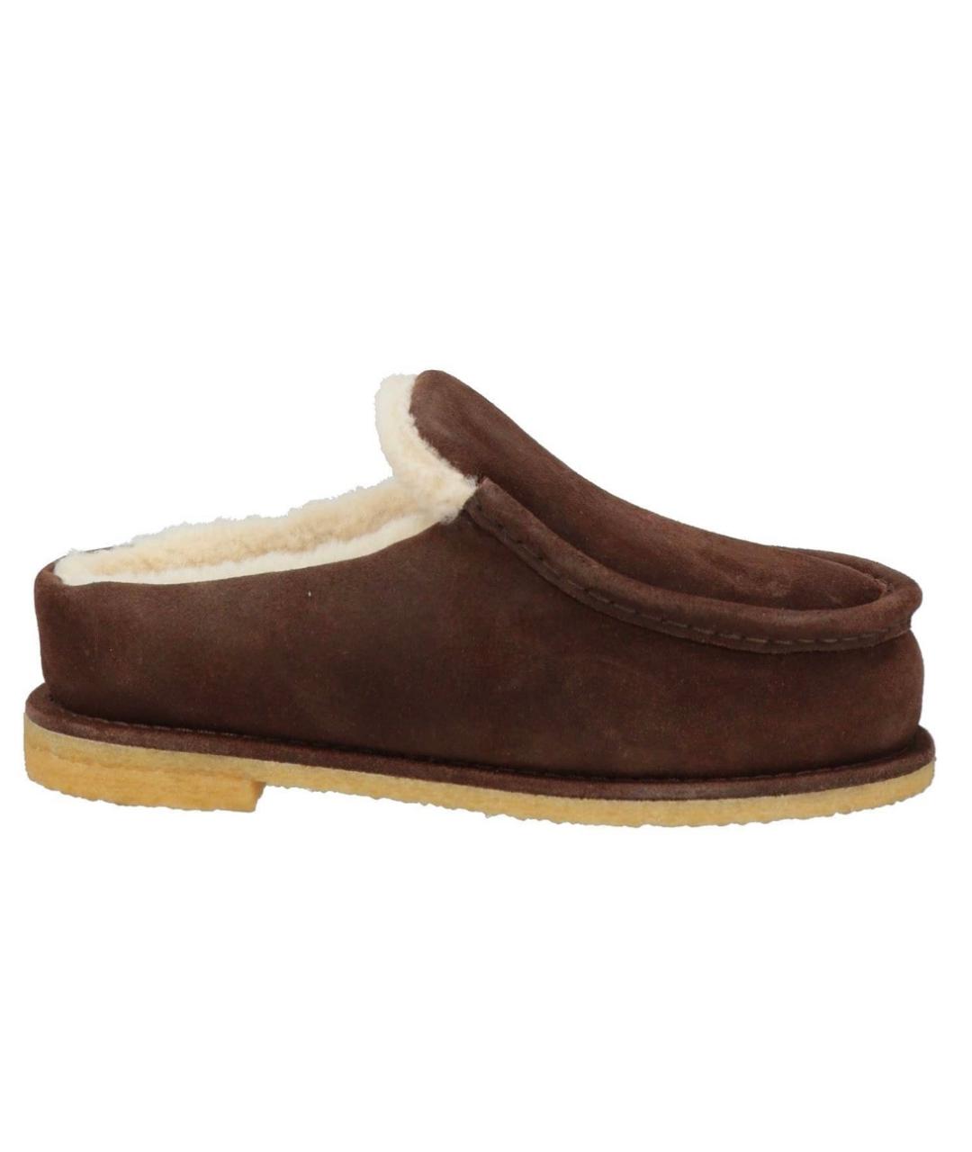 J.W.ANDERSON Коричневые замшевые мюли, фото 1