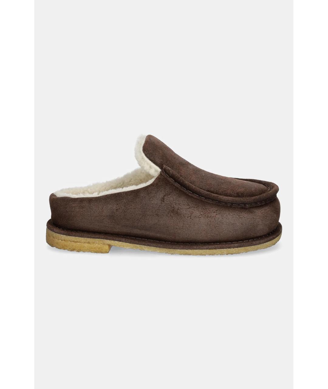 J.W.ANDERSON Коричневые замшевые мюли, фото 9