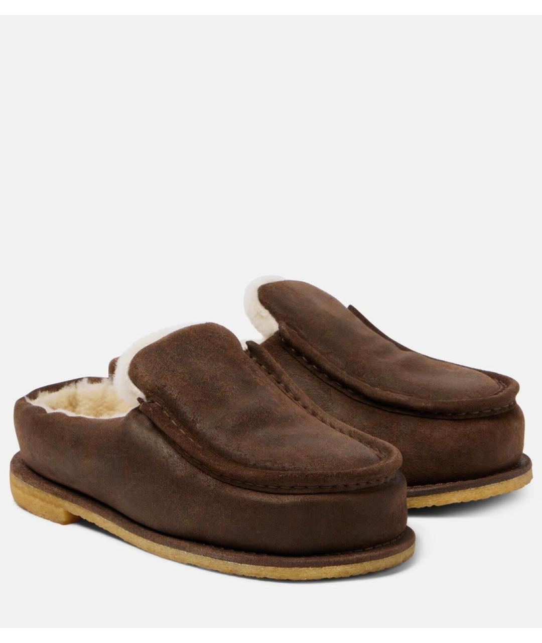 J.W.ANDERSON Коричневые замшевые мюли, фото 3