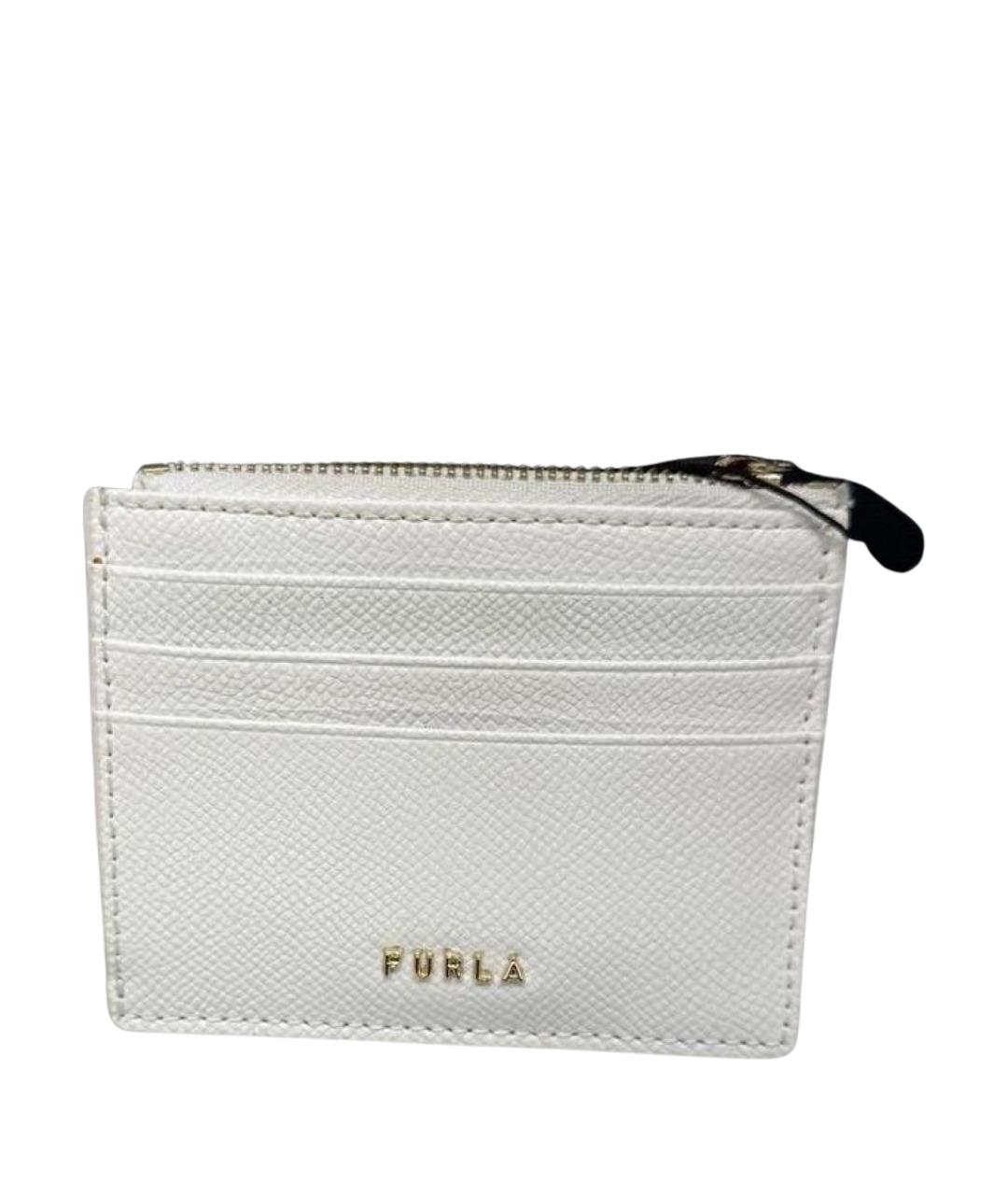 FURLA Белый кожаный кардхолдер, фото 1