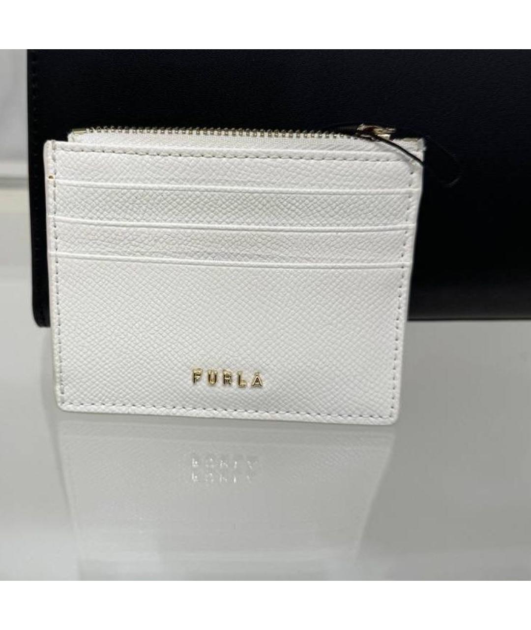 FURLA Белый кожаный кардхолдер, фото 4