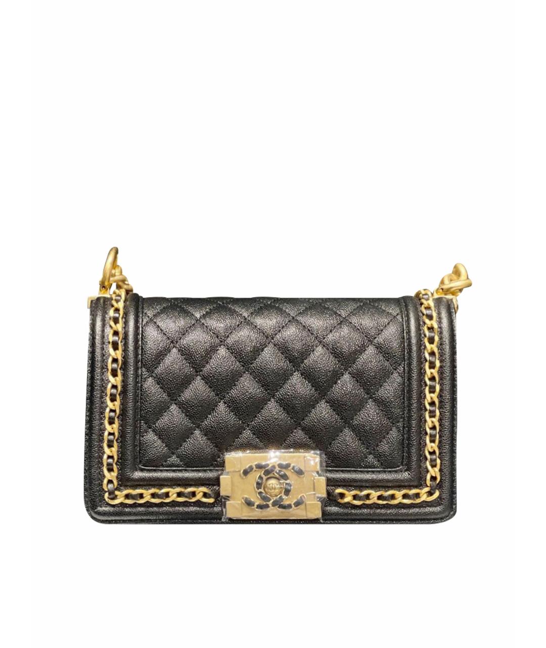 CHANEL Черная кожаная сумка через плечо, фото 1