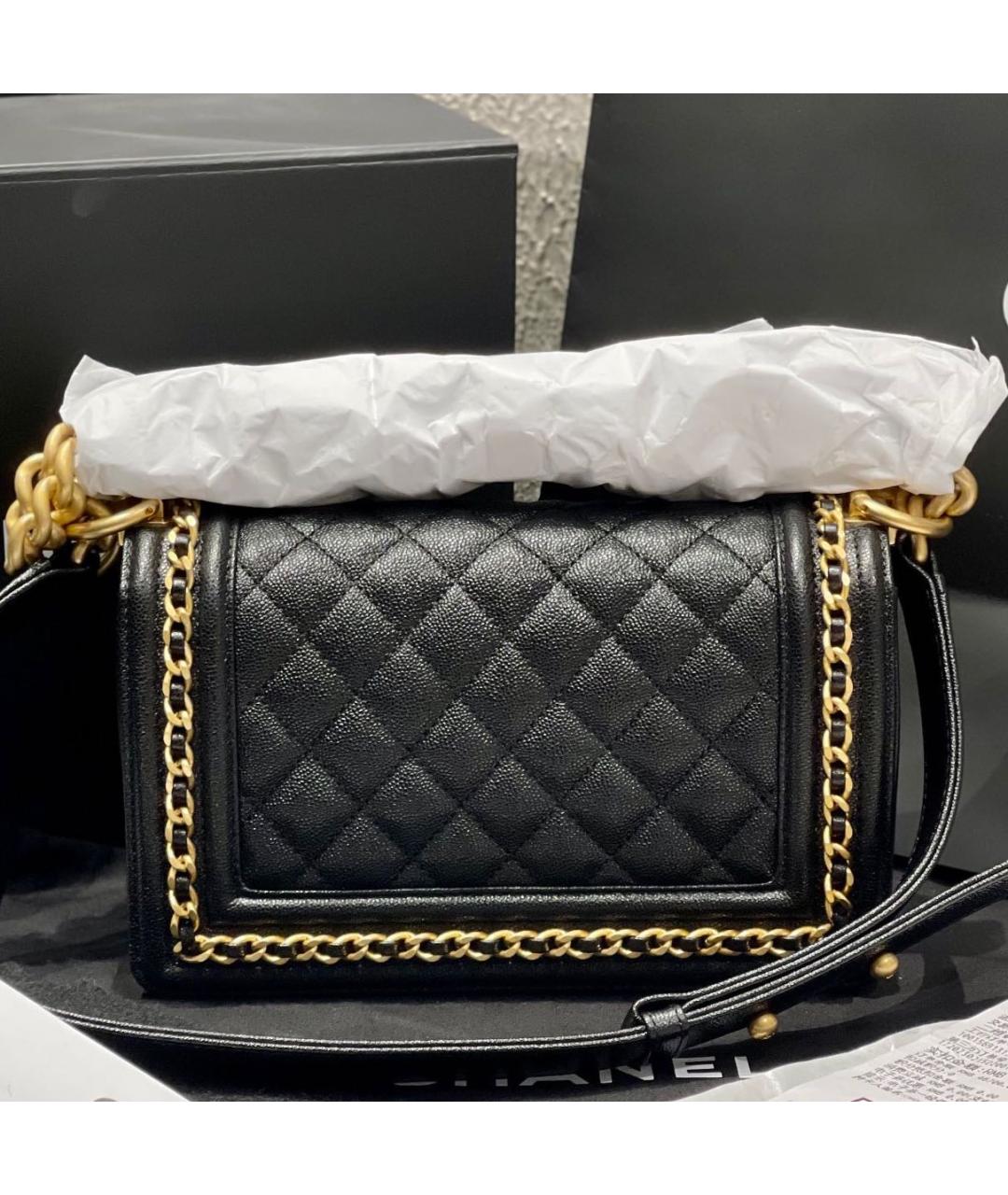 CHANEL Черная кожаная сумка через плечо, фото 3