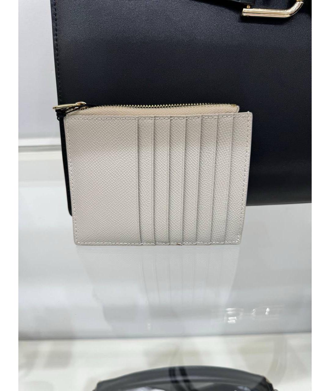 FURLA Белый кожаный кардхолдер, фото 2