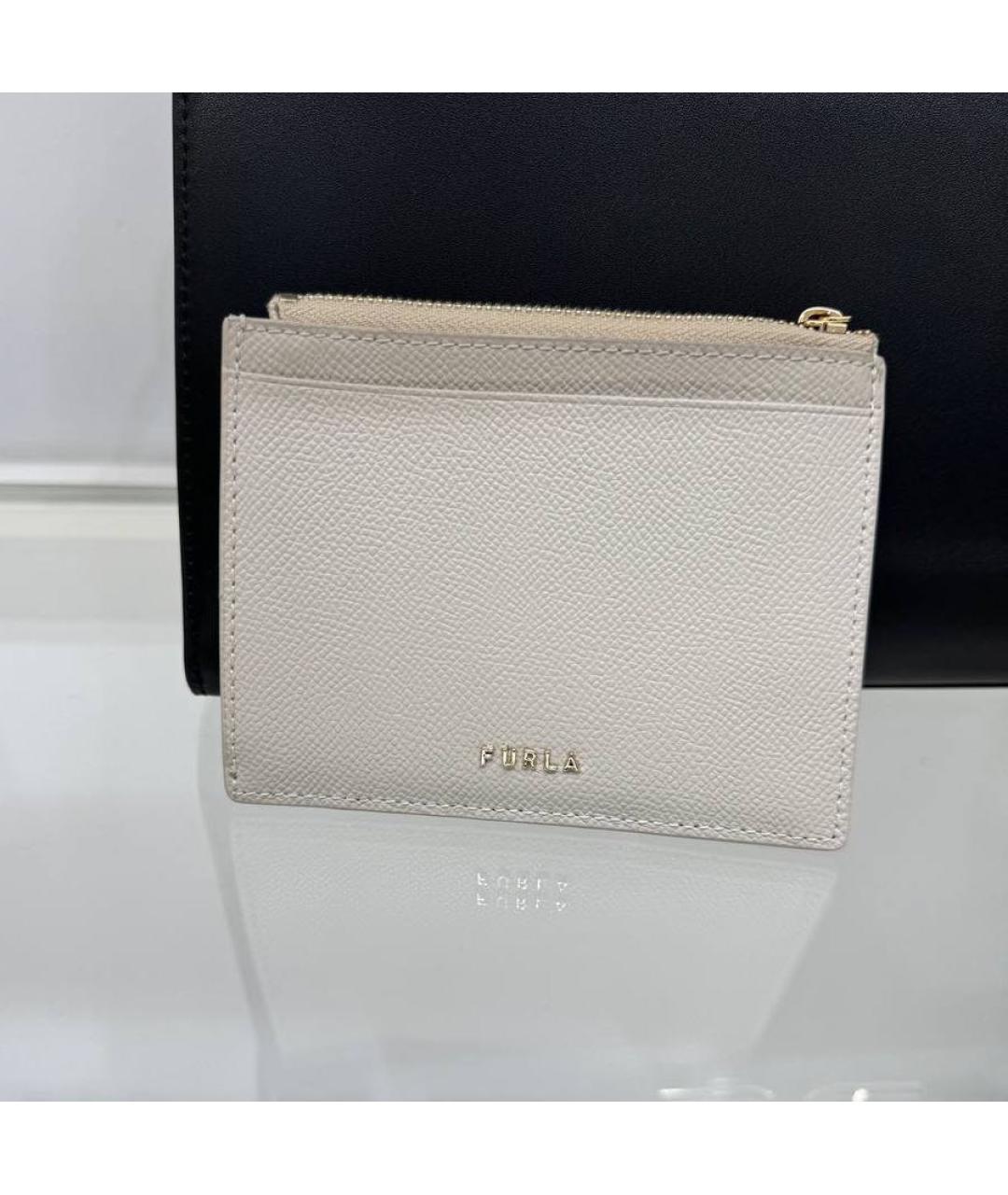 FURLA Белый кожаный кардхолдер, фото 4