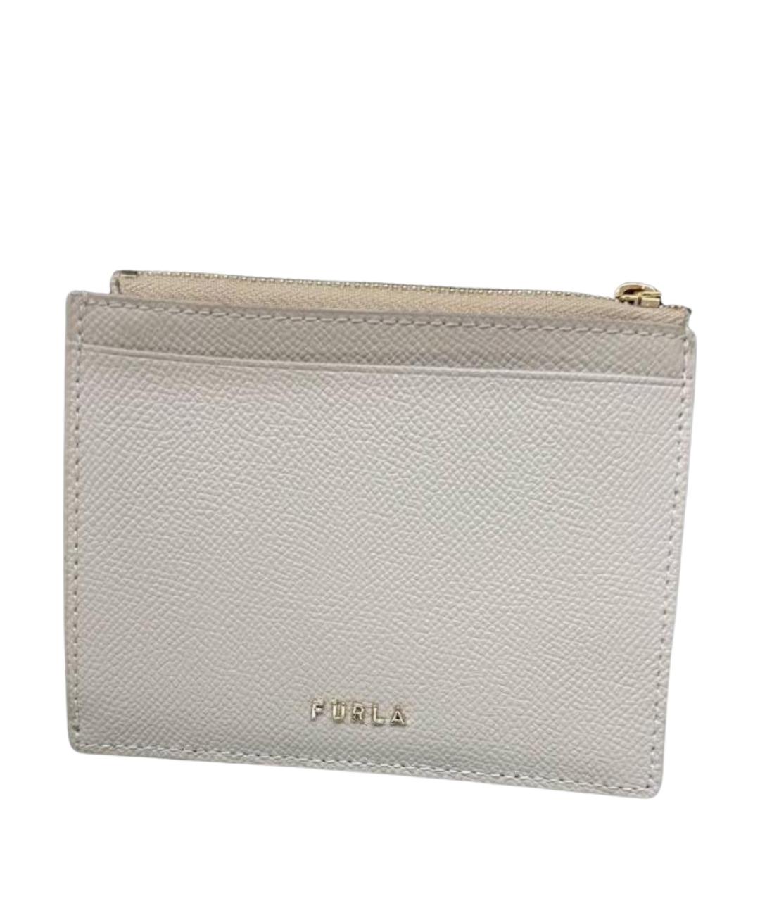 FURLA Белый кожаный кардхолдер, фото 1