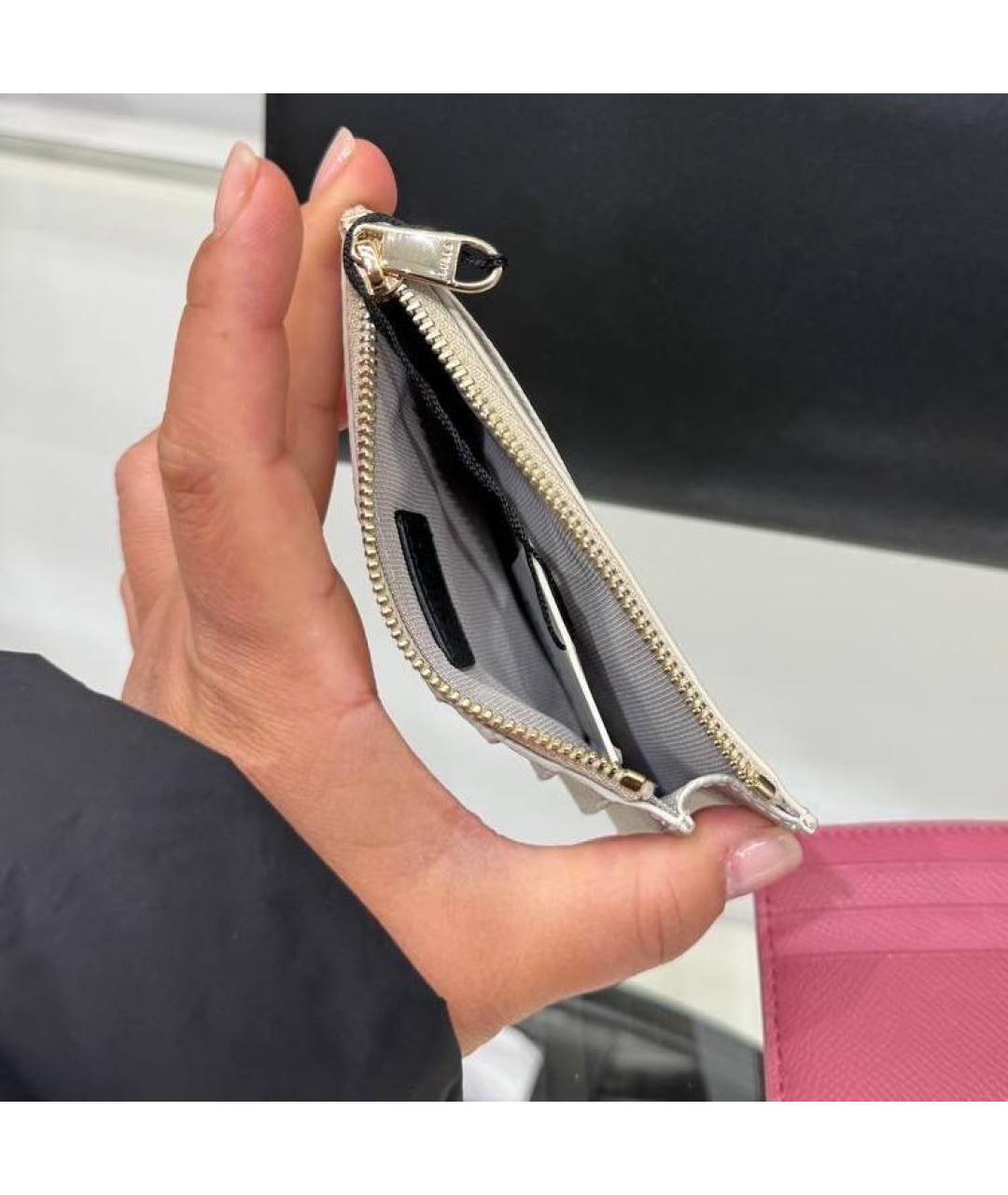 FURLA Белый кожаный кардхолдер, фото 3