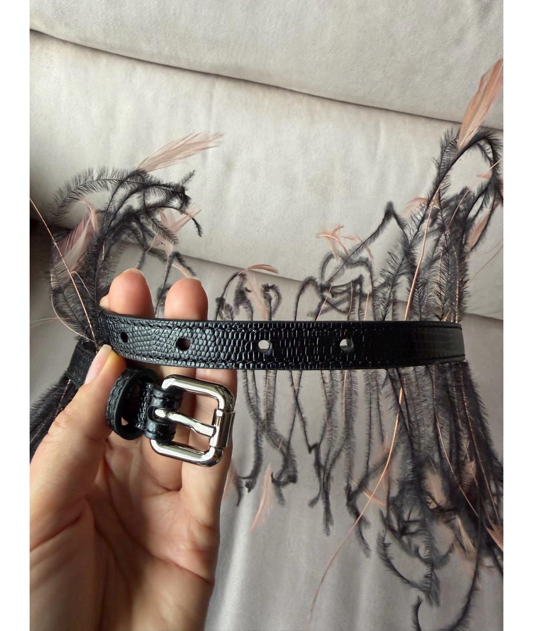 EMILIO PUCCI Черный кожаный ремень, фото 2