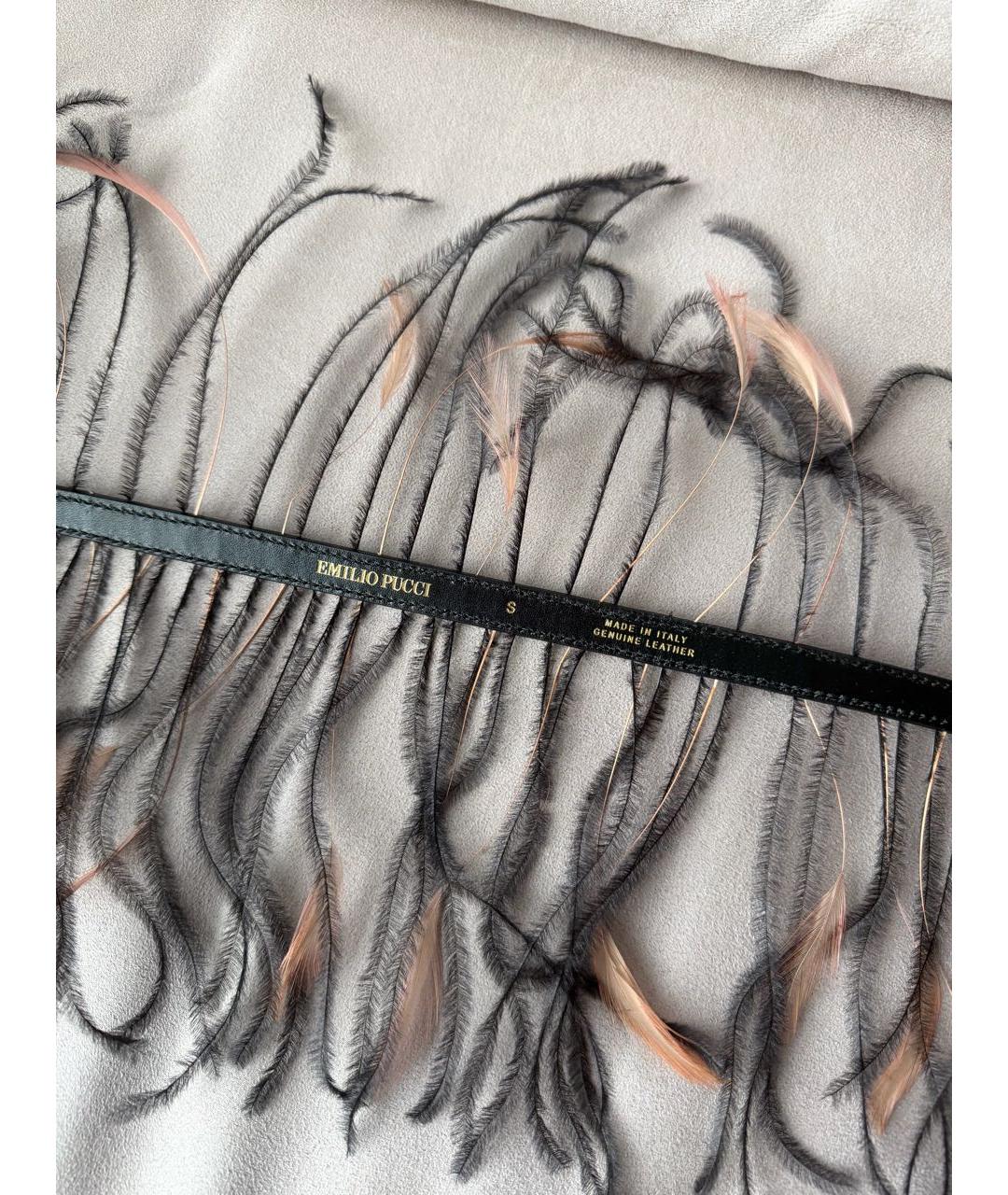 EMILIO PUCCI Черный кожаный ремень, фото 3