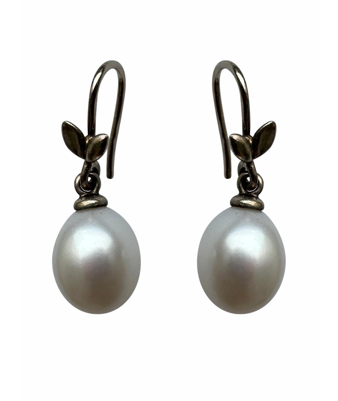 TIFFANY&CO Бежевые серебряные серьги, фото 1