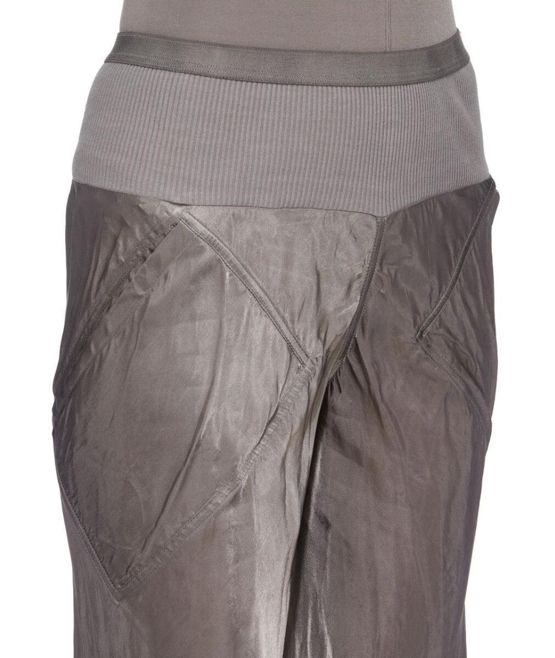 RICK OWENS Коричневые вискозные брюки широкие, фото 4