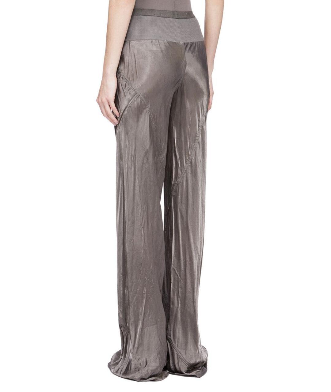RICK OWENS Коричневые вискозные брюки широкие, фото 3