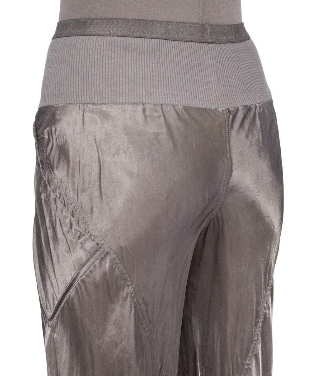 RICK OWENS Коричневые вискозные брюки широкие, фото 5