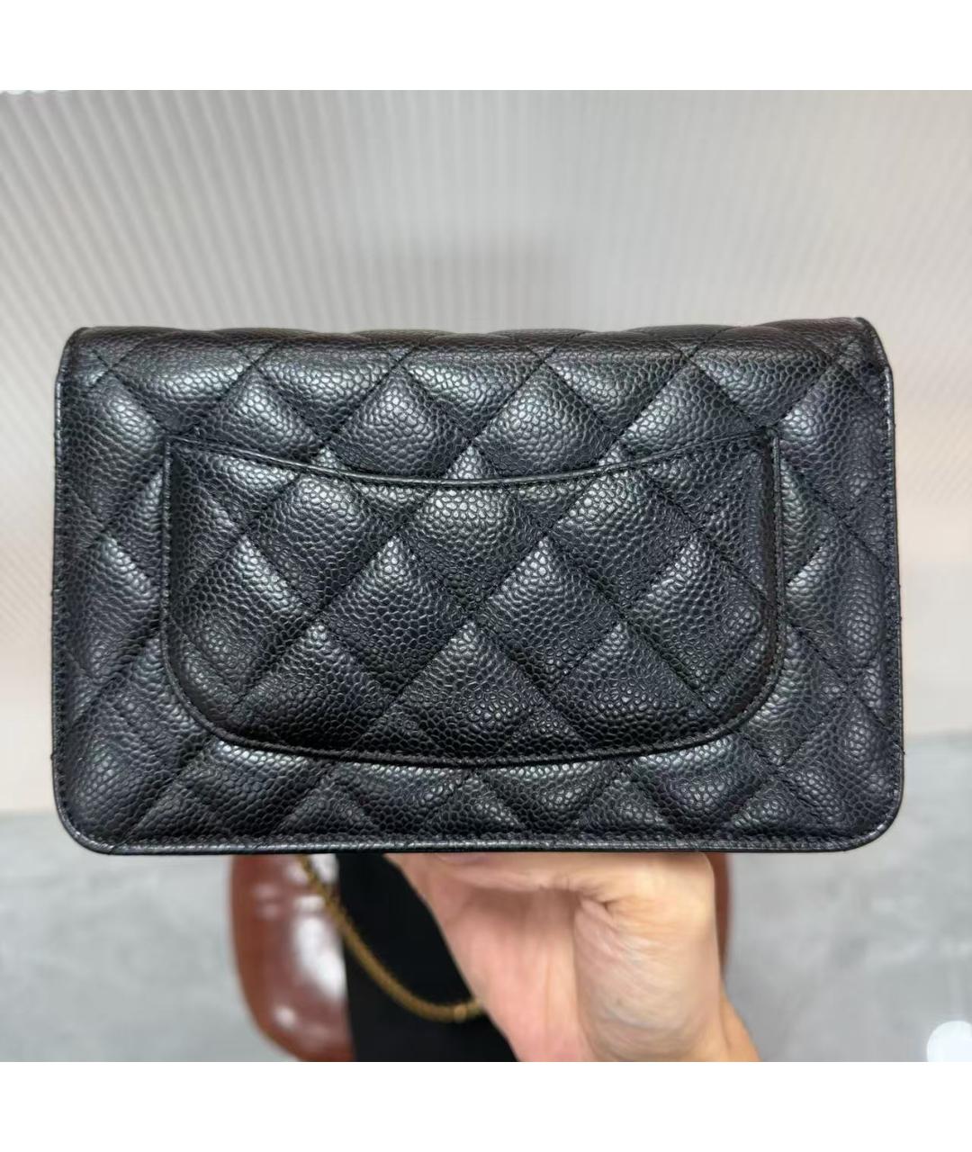 CHANEL Черная кожаная сумка через плечо, фото 4