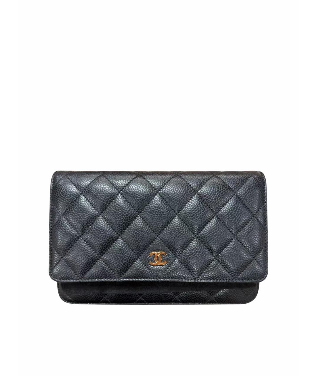 CHANEL Черная кожаная сумка через плечо, фото 1