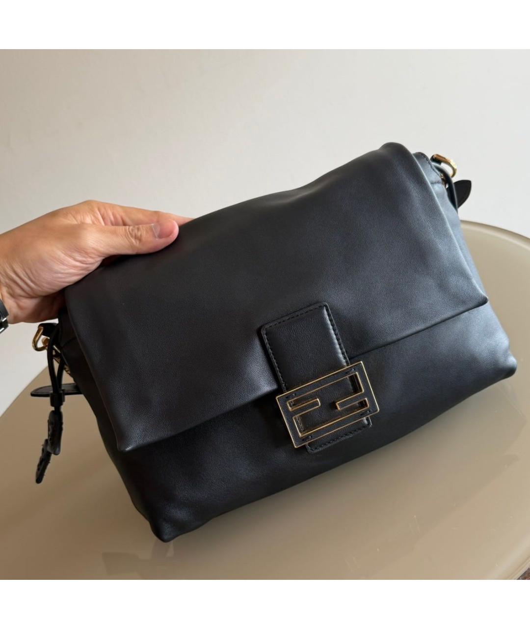 FENDI Черная кожаная сумка через плечо, фото 3