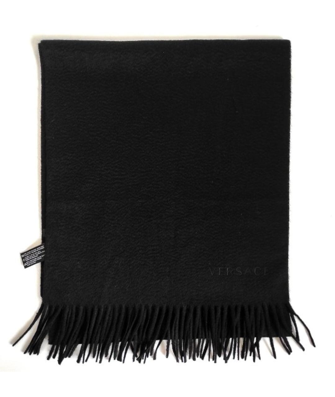 VERSACE Черный кашемировый шарф, фото 1