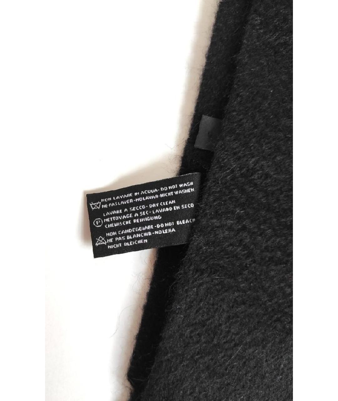 VERSACE Черный кашемировый шарф, фото 5
