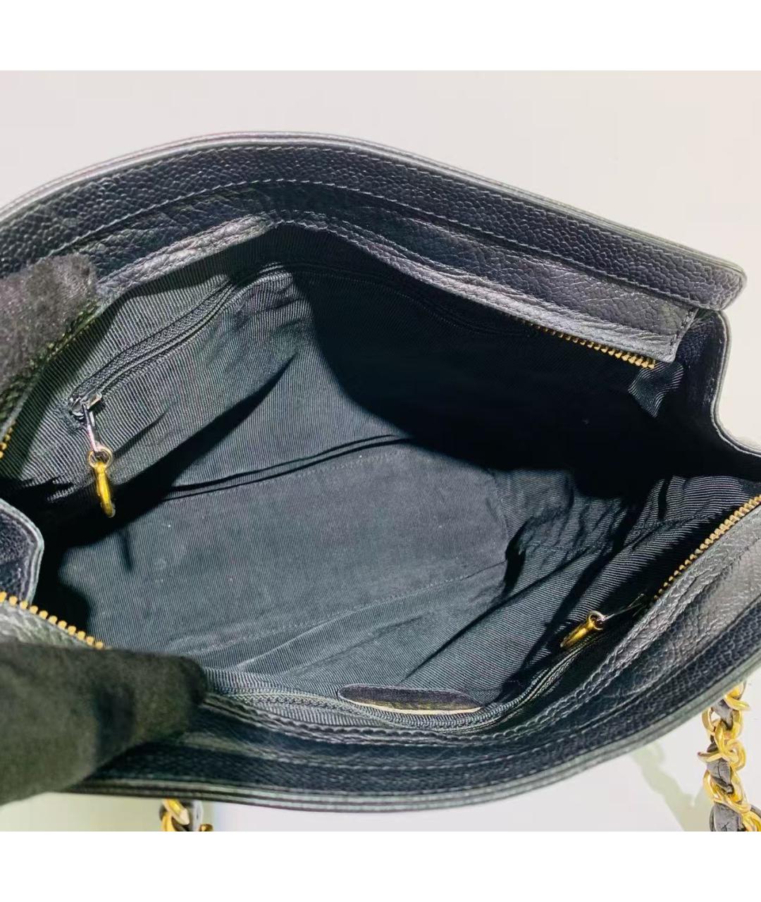 CHANEL Черная кожаная сумка через плечо, фото 4