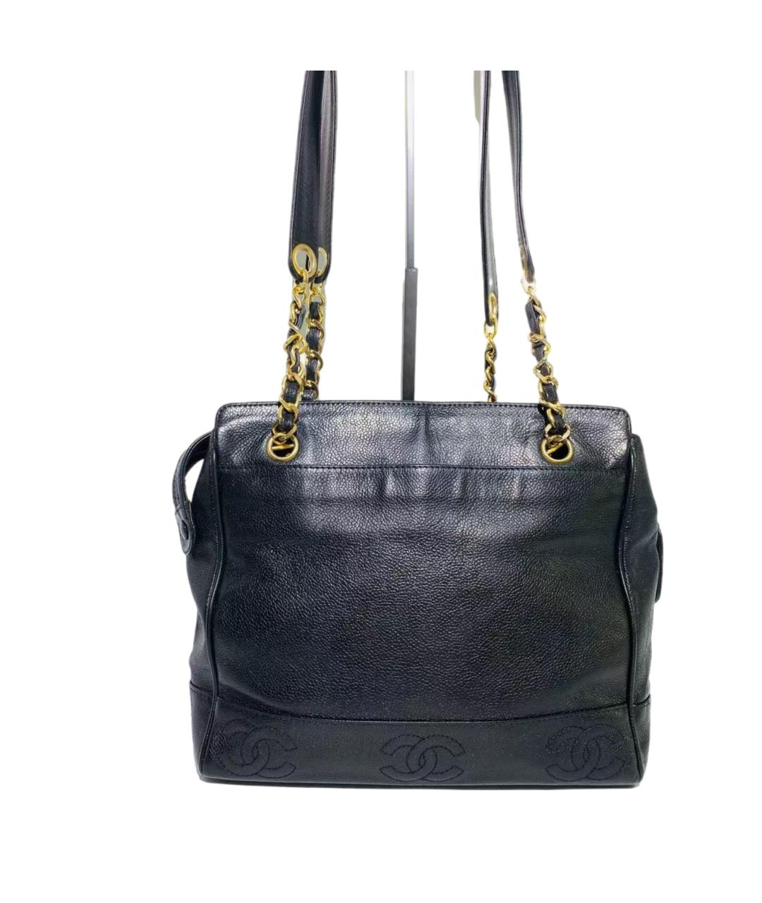 CHANEL Черная кожаная сумка через плечо, фото 6