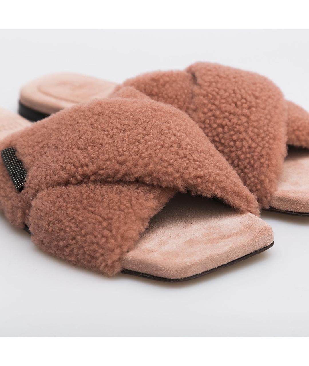 BRUNELLO CUCINELLI Розовые шлепанцы, фото 3