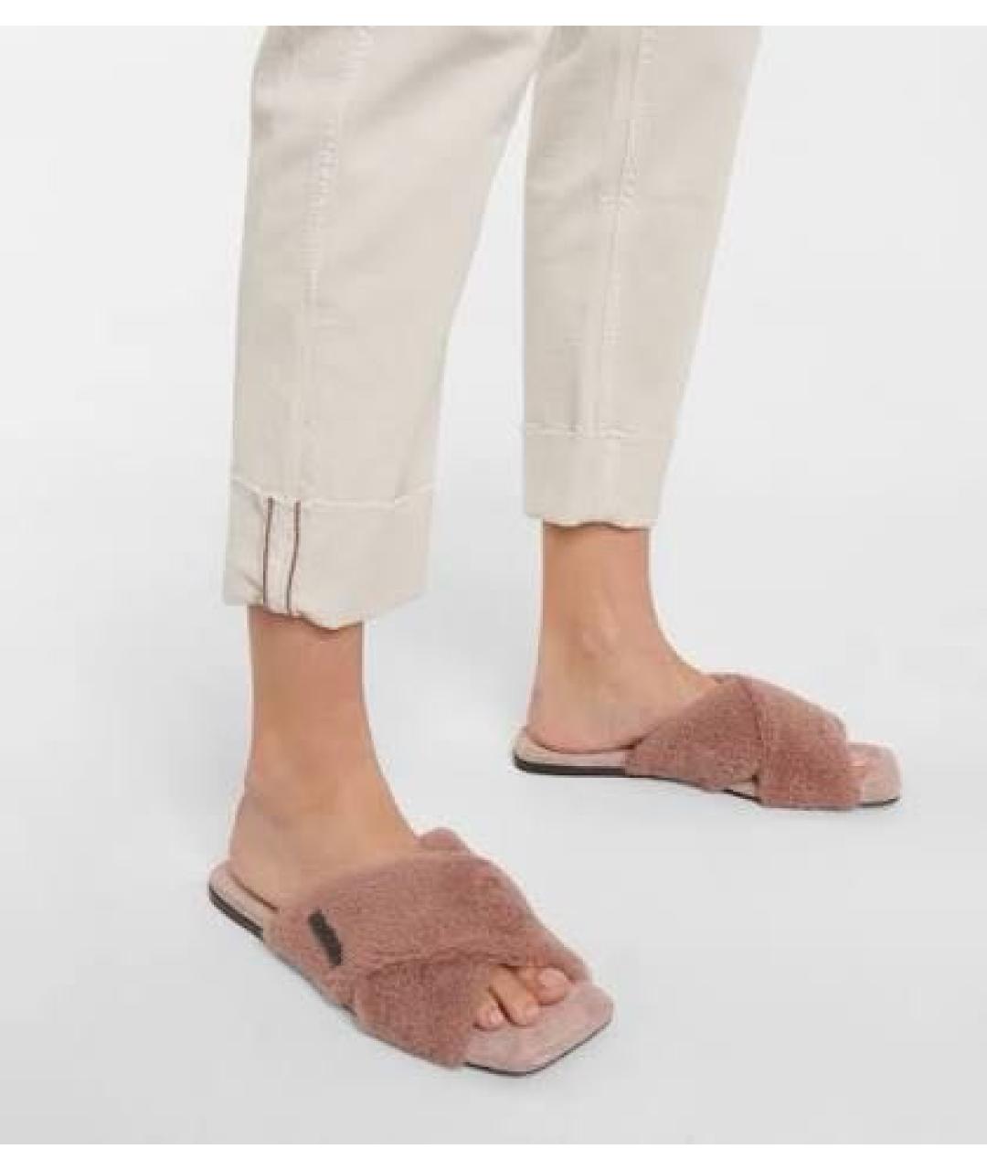 BRUNELLO CUCINELLI Розовые шлепанцы, фото 5